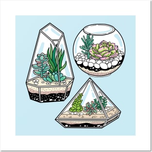 Beautiful Succulent Terrarium Posters and Art